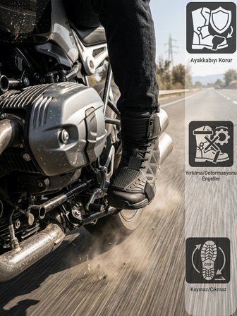 Beylini Kauçuk Vites Pedi Vites Değiştirme Pedi Motosiklet Ayakkabı Bot Koruyucu Koruma Pedi Siyah Renk