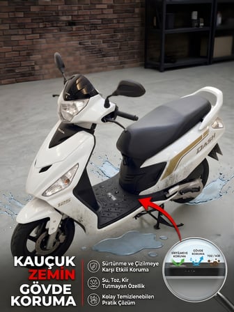 Beylini Honda Dash Hero Uyumlu Kauçuk Paspas Kaymaz Taban Su Geçirmez Kolay Temizlik Yeni Nesil Tüm Modeller