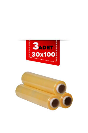 3 Adet 30x100 Gıda Streç Film