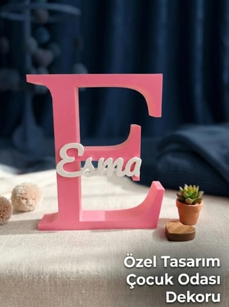 Kişiye Özel İsimli Dekoratif Harf
