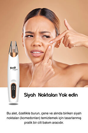 Beauty Vogue Vakumlu Siyah Nokta-akne-sivilce-clean Yüz-cilt Temizleme Bakım Cihazı-aleti Vakum Şarjlı