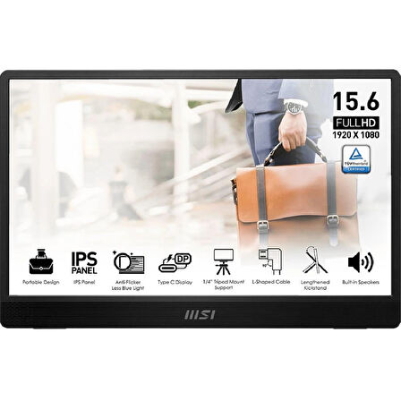 MSI PRO MP161 E2U 15.6" 4 ms Full HD IPS 60 Hz Taşınabilir Monitör Outlet