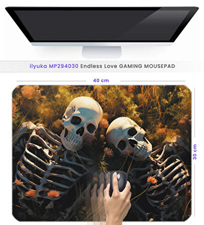 40X30cm Gaming Oyuncu Mousepad Kaymaz Kauçuk Taban Dikişli Kenar Endless Love MP294030