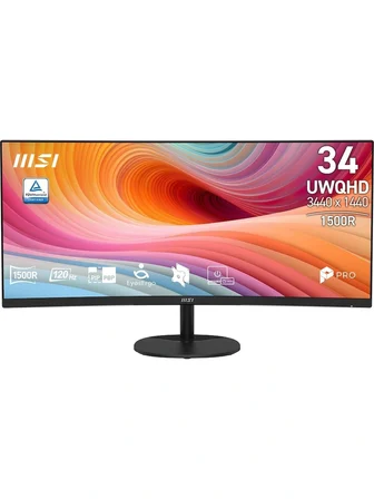 MSI PRO MP341CQ E12 34" 1 ms WQHD Curved 120 Hz Monitör - Outlet
