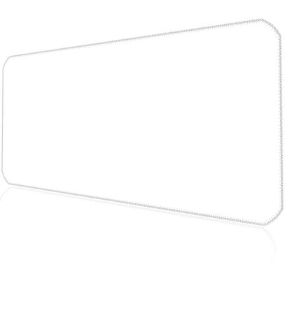 90x40 Logosuz Beyaz-White XXL Büyük Boy ilyuka MP349040 Gaming Mousepad Dikişli Kenar Kaymaz Taban 90x40cm