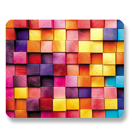 Colorful Wooden Boxes 22x18cm MP392218 ilyuka Mini Boy Gaming Mousepad Dikişsiz Kenar Kaymaz Kauçuk Taban 22x18cm