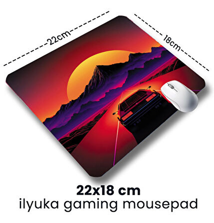 Car Ride 22x18cm MP482218 Mini Boy Gaming Mousepad Dikişsiz Kenar Kaymaz Kauçuk Taban 22x18cm