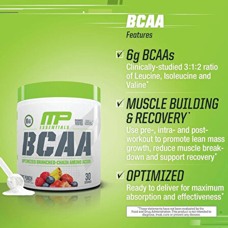 MusclePharm MP Essentials Bcaa 30 Servis
