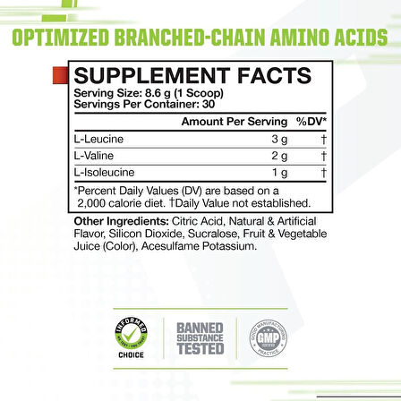 MusclePharm MP Essentials Bcaa 30 Servis