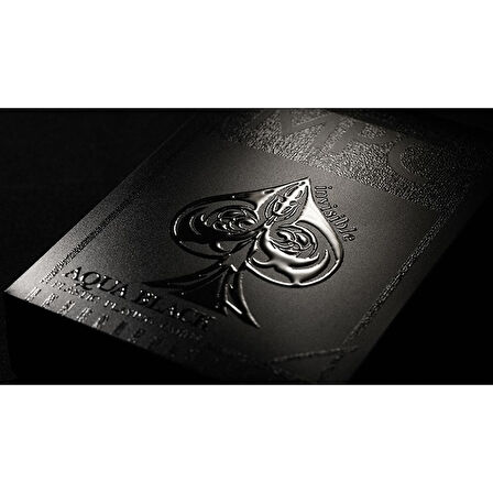MPC Aqua Black Invisible Premium Oyun Kağıdı iskambil Kartları Destesi