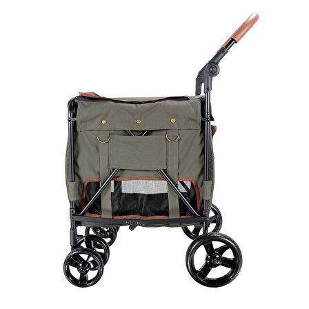 Ibiyaya Gentle Pet Wagon Army Green Köpek Puseti - Büyük Irk