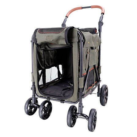 Ibiyaya Gentle Pet Wagon Army Green Köpek Puseti - Büyük Irk