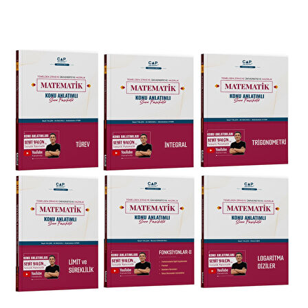 Çap Yayınları İntegral Limit Süreklilik Logaritma Diziler Fonksiyonlar II Türev Trigonometri Seti 6 Kitap