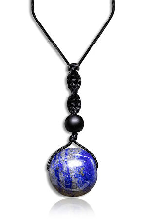 Sertifikalı Ayarlanabilir Doğal Lapis Lazuli Taşı Kolye