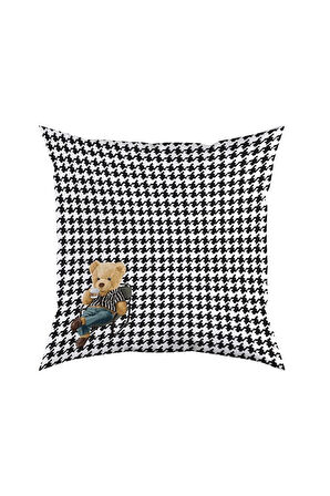 Picniker Teddy 2 Kadife Yastık/Kırlent (Dolgu Boncuk Elyaf, Ulusl. Yıkama Ve Solmama Sertifikası)