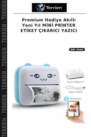 Premium Hediye Akıllı Yeni Yıl MİNİ PRİNTER ETİKET ÇIKARICI YAZICI