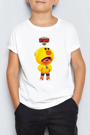 Brawl Stars Leon Baskılı Çocuk Tişört T-shirt Mr-3