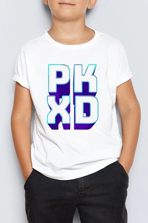 Pk Xd Baskılı Unisex Çocuk Tişört T-Shirt MR-03