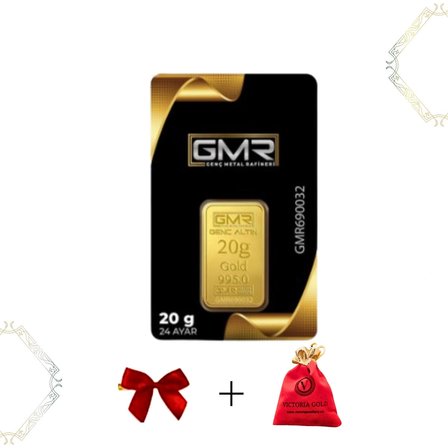 1 Adet 20 gr 24 Ayar Altın (GMR)