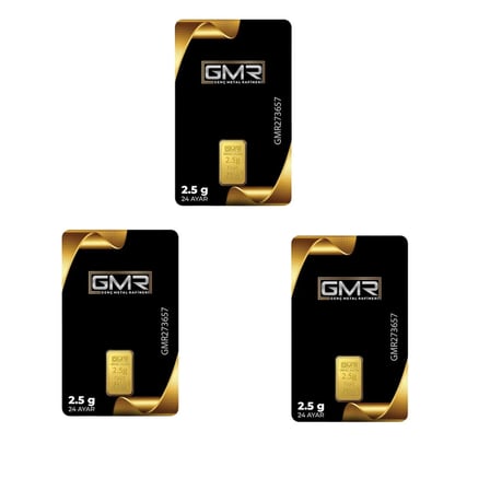 3 Adet 2.5 gr 24 Ayar Altın( GMR)