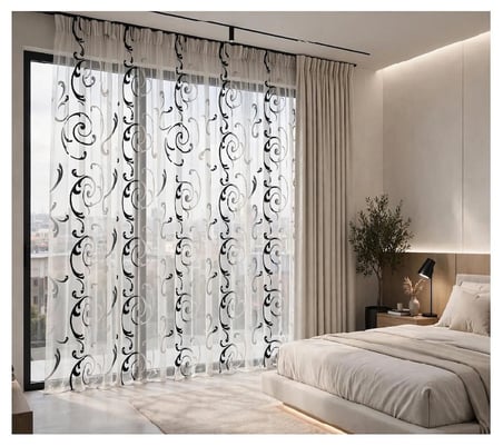 Taç Collection Desenli Tül Perde