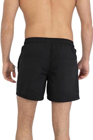 Siyah Su İtici Özellikli Düz Renk Basic Erkek Plaj Deniz Şort Mayo - 301-Siyah
