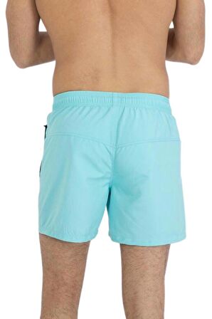 Mint Su İtici Özellikli Düz Renk Basic Erkek Plaj Deniz Şort Mayo - 301-Mint