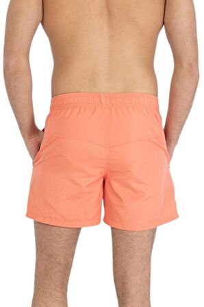 Somon Su İtici Özellikli Düz Renk Basic Erkek Plaj Deniz Şort Mayo - 301-Somon