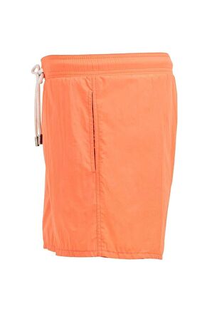 Somon Su İtici Özellikli Naylon Kumaş Düz Renk Basic Erkek Plaj Deniz Şort Mayo - 540-Somon