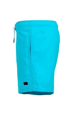 Turkuaz Su İtici Özellikli Naylon Kumaş Düz Renk Basic Erkek Plaj Deniz Şort Mayo - 540-Turkuaz
