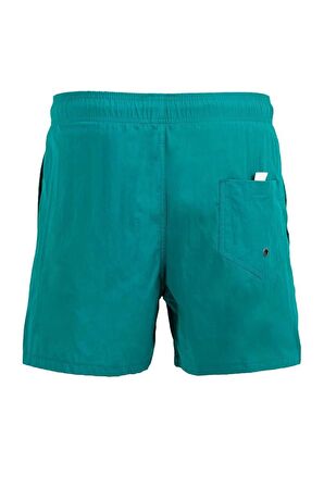 Yeşil Su İtici Özellikli Naylon Kumaş Düz Renk Basic Erkek Plaj Deniz Şort Mayo - 540-Yeşil