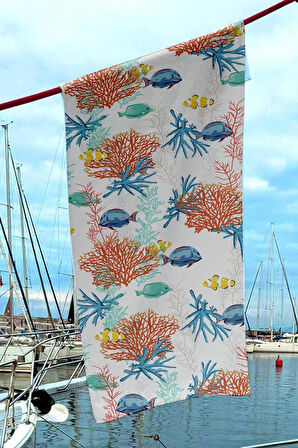 Dijital Baskılı Unisex Deniz Havuz Plaj Havlusu 70x150 cm. // H093