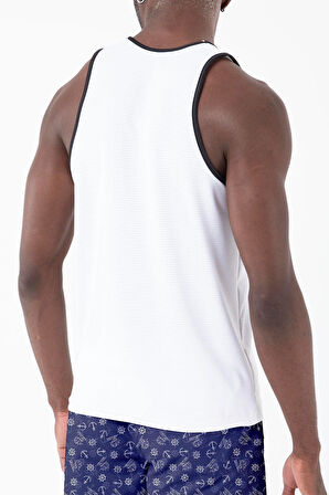 Dijital Baskılı Nefes Alan Clima Control Kumaş Erkek Askılı Plaj Tişört Atlet - MB0383