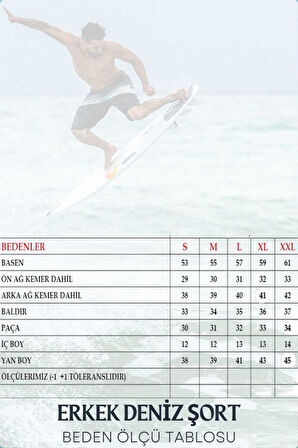 Su İtici Özellikli Dijital Baskılı Erkek Plaj Deniz Şort Mayo - 261