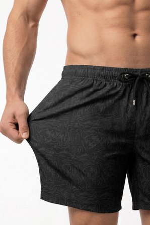 Uzun Boy Model Su İtici Özellikli Esnek Kumaş Dijital Baskılı Erkek Plaj Deniz Şort Mayo // 406