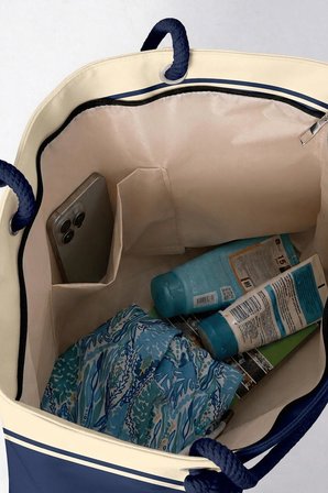 Dijital Baskılı Büyük Boy İçi Astarlı Halat Askılı Kadın Spor Plaj Çantası // 5094