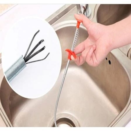 Delux Serisi Borucu Temizleme Banyo Gereci Pratik Alet Lavabo Açıcı Tel