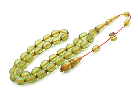 USTA İMZALI SİSTEMLİ BEYZİ MODEL YEŞİL SIKMA KEHRİBAR TESBİH 146