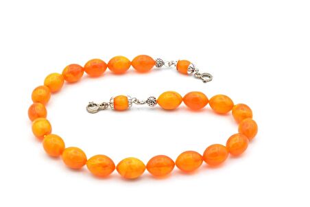 ARPA KESİM HARELİ TURUNCU TOZ KEHRİBAR ZAZA TESBİH İRİ BOY 002