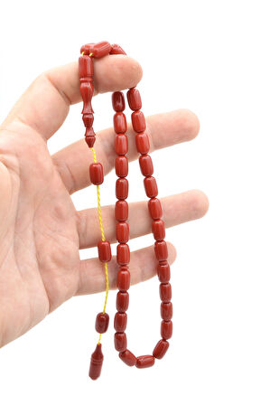 Usta İşi Sistemli Kapsül Kesim Turuncu Katalin Tesbih 181