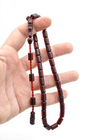 Usta İşi Sistemli Kesme Model Çubuk Malzeme Turuncu Sıkma Kehribar Tesbih 193