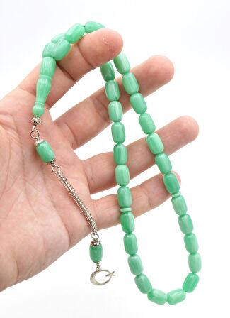 Tilki Kuyruğu Kamçılı Kapsül Kesim Turkuaz Katalin Tesbih 003