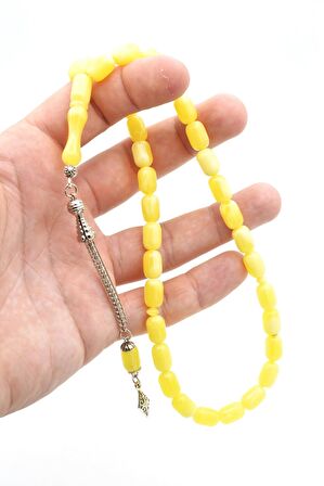 Tilki Kuyruğu Kamçılı Kapsül Kesim Beyrut Damla Kehribar Tesbih Orta Boy