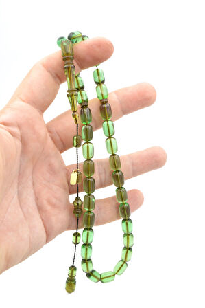 Hakkı Usta İmzalı Kapsül Kesim Açık Mavi Kanada Çubuk Katalin Tesbih