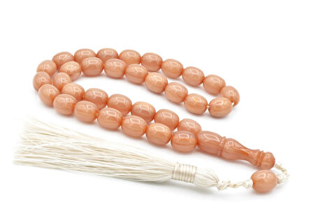 Zeyn Usta İşi Tombul Beyzi Model Beyaz Katalin Tesbih 022