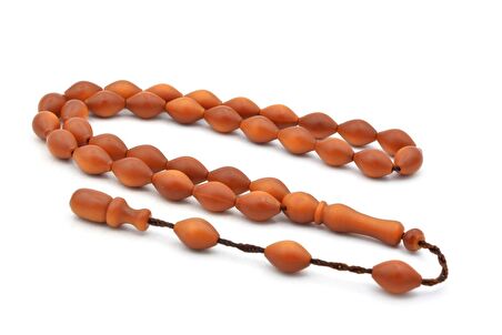 Sistemli Bilek Boy Beyzi Kesim Turuncu Fiber Tesbih 