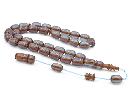 Usta İşi Sistemli Kapsül Kesim Koyu Mavi Katalin Tesbih 