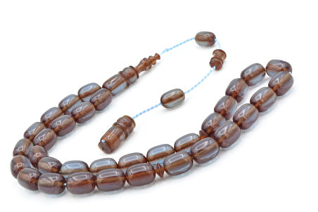 Usta İşi Sistemli Kapsül Kesim Koyu Mavi Katalin Tesbih 