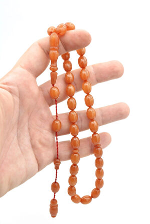 Usta İşi Sistemli Beyzi Kesim Beyaz Hamur Katalin Tesbih 