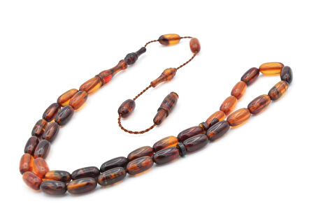 Usta İşi Sistemli Buğday Kesim Karışık Renkli Ateş Kehribar Tesbih